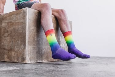 Nobull Crew All Pride Women's Socks Multicolor | Australia (FI3094)